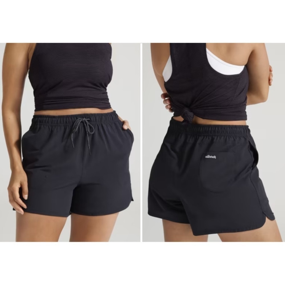 Allbirds Natural Run Shorts Merino Wool Blend Size XS In Black